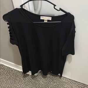 Michael Kors Black Short Sleeve Top